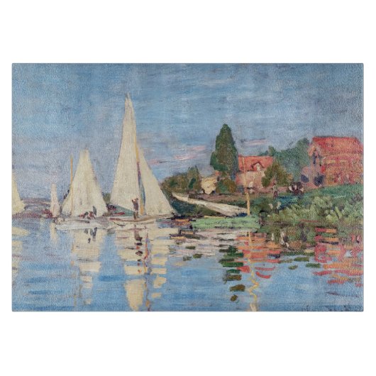 Claude Monet - Regattas in Argenteuil Schneidebrett (Vorderseite)