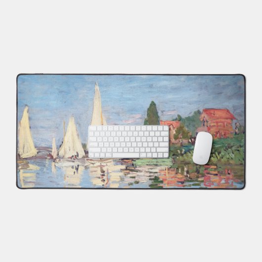 Claude Monet - Regattas in Argenteuil Schreibtischunterlage (Tastatur & Maus)