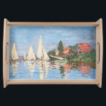 Claude Monet - Regattas in Argenteuil Serviertablett<br><div class="desc">Regattas in Argenteuil,  Regiert ein Argentinier. Von Claude Monet im Jahre 1872.</div>