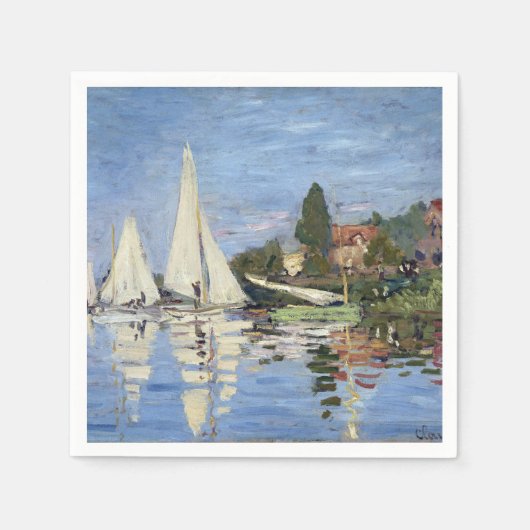Claude Monet Regattas in Argenteuil Serviette (Vorderseite)