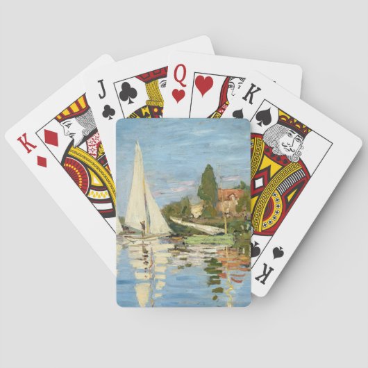 Claude Monet Regattas in Argenteuil Spielkarten (Rückseite)