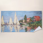 Claude Monet - Regattas in Argenteuil Strandtuch<br><div class="desc">Regattas in Argenteuil,  Regiert ein Argentinier. Von Claude Monet im Jahre 1872.</div>