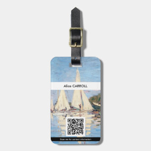 Claude Monet - Regattas in Argentinien - QR-Code Gepäckanhänger