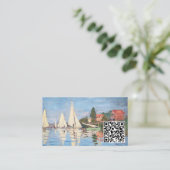 Claude Monet - Regattas in Argentinien - QR-Code Visitenkarte (Stehend Vorderseite)
