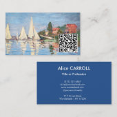 Claude Monet - Regattas in Argentinien - QR-Code Visitenkarte (Vorne/Hinten)