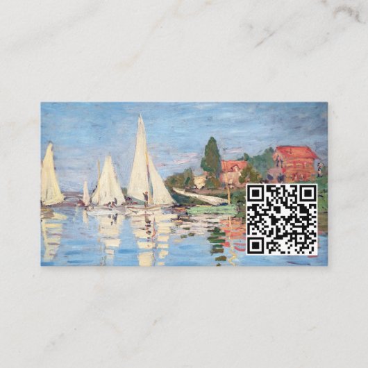 Claude Monet - Regattas in Argentinien - QR-Code Visitenkarte (Vorderseite)