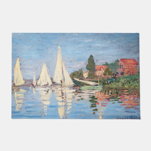 Claude Monet - Regatten in Argenteuil Fußmatte (Vorderseite)