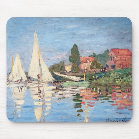 Claude Monet - Regatten in Argenteuil Mousepad (Vorne)