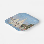 Claude Monet - Regatten in Argenteuil Pappteller (Gewinkelt)
