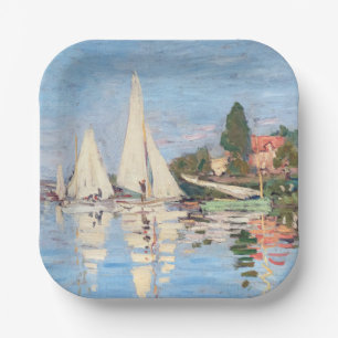 Claude Monet - Regatten in Argenteuil Pappteller