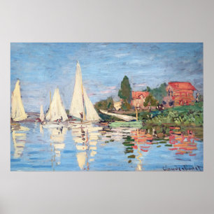 Claude Monet - Regatten in Argenteuil Poster
