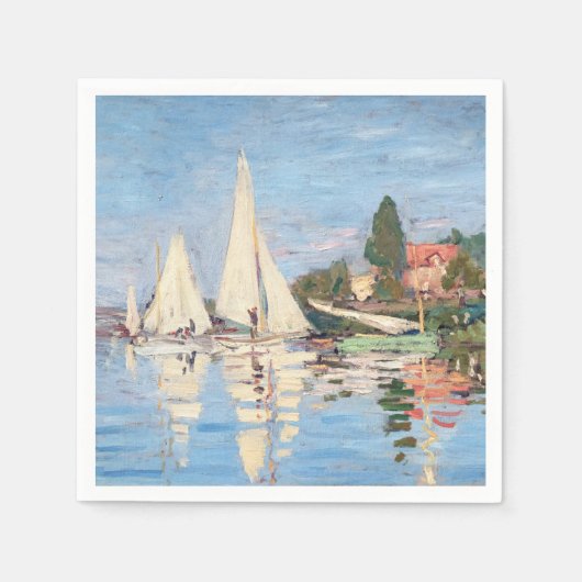 Claude Monet - Regatten in Argenteuil Serviette (Vorderseite)