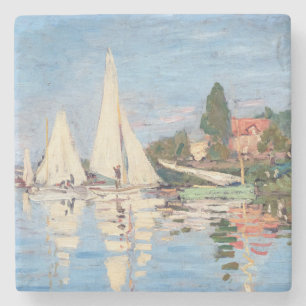 Claude Monet - Regatten in Argenteuil Steinuntersetzer