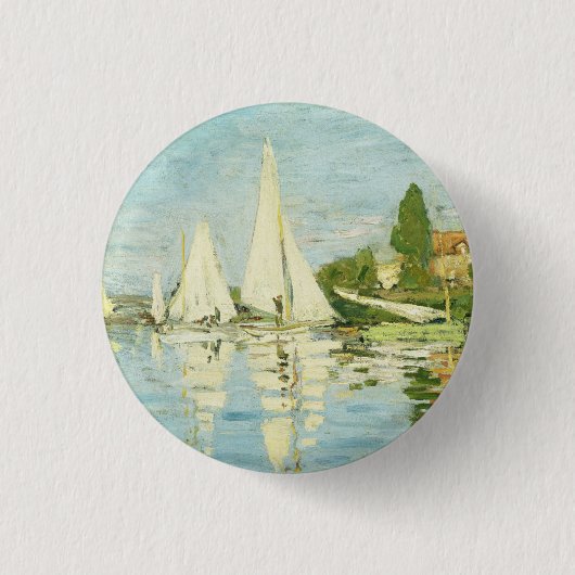 Claude Monet. Regatten in Argentinien Button (Vorderseite)
