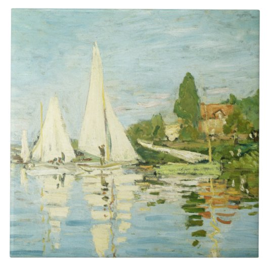 Claude Monet. Regatten in Argentinien Fliese (Vorderseite)