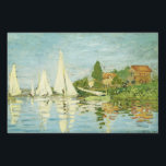 Claude Monet. Regatten in Argentinien Gartenschild<br><div class="desc">Claude Monet. Regatten in Argentinien. Edgar Degas. Reproduktion berühmter Kunstbilder im öffentlichen Bereich.</div>