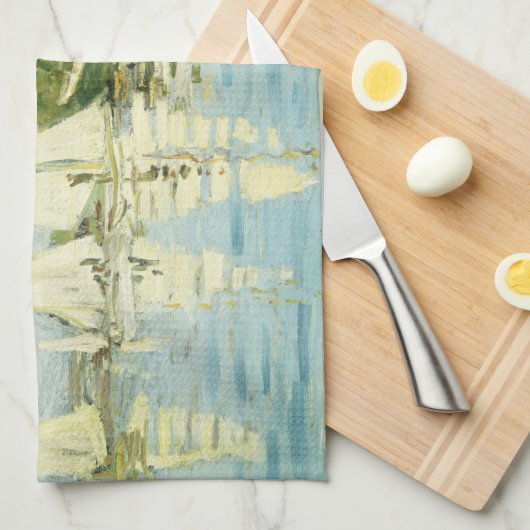 Claude Monet. Regatten in Argentinien Geschirrtuch (Viertel Falte)