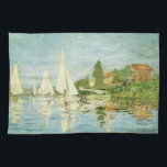 Claude Monet. Regatten in Argentinien Geschirrtuch<br><div class="desc">Claude Monet. Regatten in Argentinien. Reproduktion berühmter Kunstbilder im öffentlichen Bereich.</div>