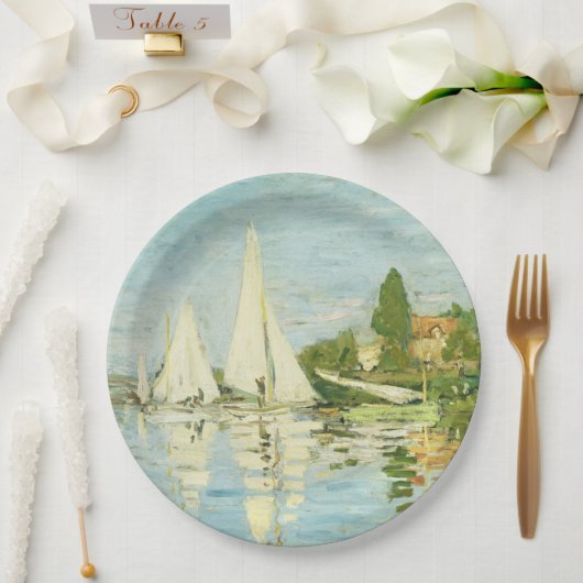 Claude Monet. Regatten in Argentinien Pappteller (Hochzeit)