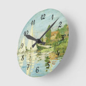 Claude Monet. Regatten in Argentinien Runde Wanduhr (Winkel)