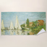 Claude Monet. Regatten in Argentinien Strandtuch<br><div class="desc">Claude Monet. Regatten in Argentinien. Reproduktion berühmter Kunstbilder im öffentlichen Bereich.</div>