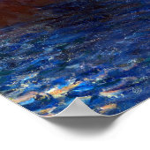 Claude Monet Rocks in Belle-lle, Port-Domois Poster (Ecke)