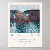 Claude Monet Rocks, Port Goulphar Art Print Poster (Vorne)