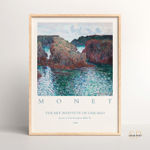 Claude Monet Rocks, Port Goulphar Art Print Poster