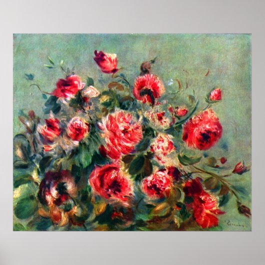 Claude Monet - Rose des Stilllebens von Vargemont Poster (Vorne)