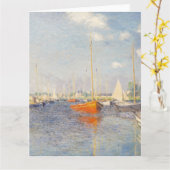 Claude Monet. Rote Boote, Argenteuil Karte (Gelbe Blume)