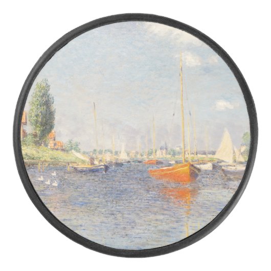 Claude Monet. Rote Boote, Argentinien Eishockey Puck (Vorderseite)