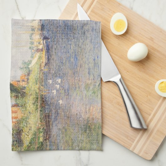 Claude Monet. Rote Boote, Argentinien Geschirrtuch (Viertel Falte)