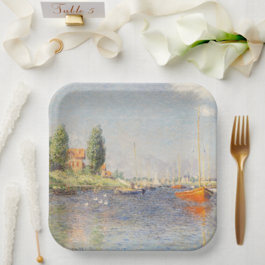 Claude Monet. Rote Boote, Argentinien Pappteller (Hochzeit)