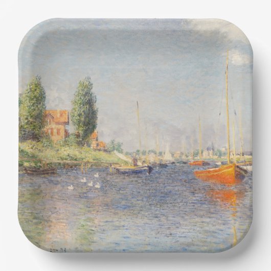 Claude Monet. Rote Boote, Argentinien Pappteller (Vorderseite)