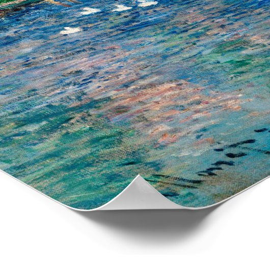 Claude Monet - Rote Boote, Argentinien Poster (Ecke)