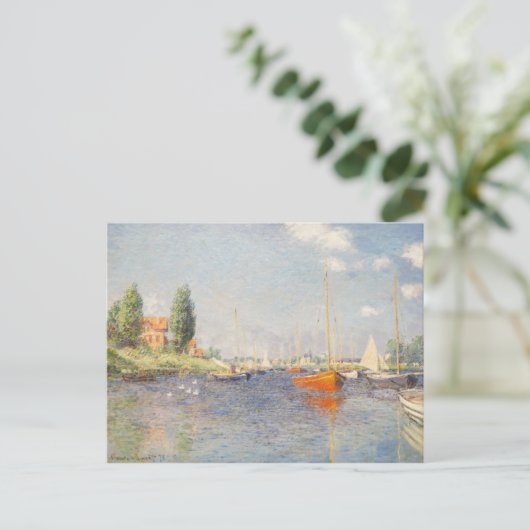 Claude Monet. Rote Boote, Argentinien Postkarte (Stehend Vorderseite)