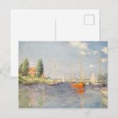 Claude Monet. Rote Boote, Argentinien Postkarte (Vorne/Hinten)
