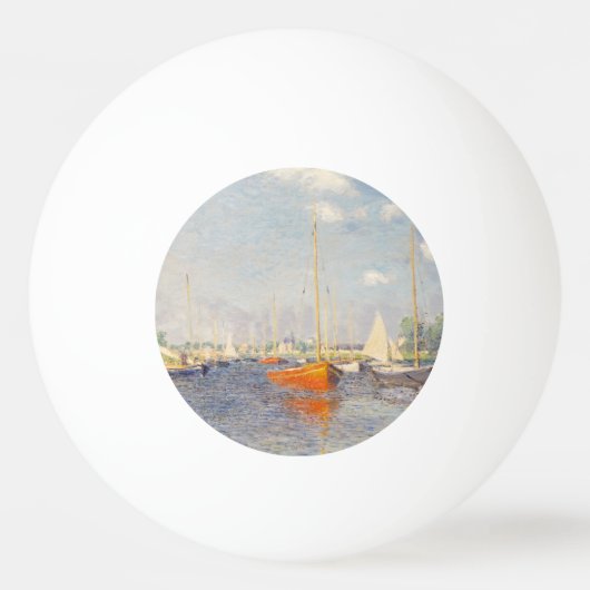 Claude Monet. Rote Boote, Argentinien Tischtennisball (Vorderseite)