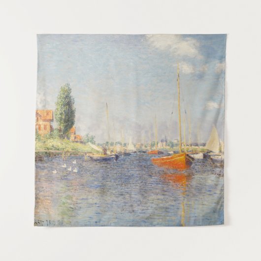 Claude Monet. Rote Boote, Argentinien Wandteppich (Vorderseite)