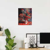 Claude Monet_Rote Chrysanthemen Blumen - Poster (Heimbüro)