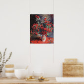 Claude Monet_Rote Chrysanthemen Blumen - Poster (Küche)