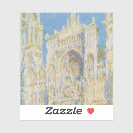 Claude Monet Rouen Cathedral Portal Morning Light Aufkleber (Blatt)