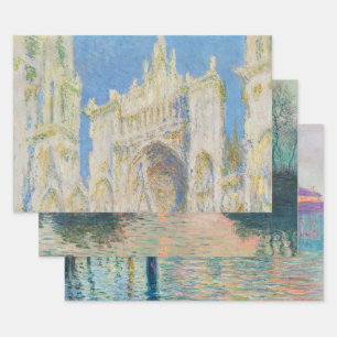 Claude Monet Rouen Kathedrale Portal Morgenlicht Geschenkpapier Set