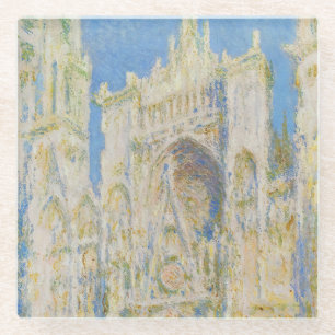 Claude Monet Rouen Kathedrale Portal Morgenlicht Glasuntersetzer