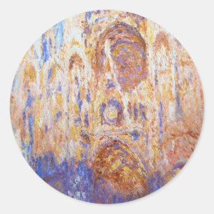 Claude Monet - Rouen-Kathedrale Runder Aufkleber