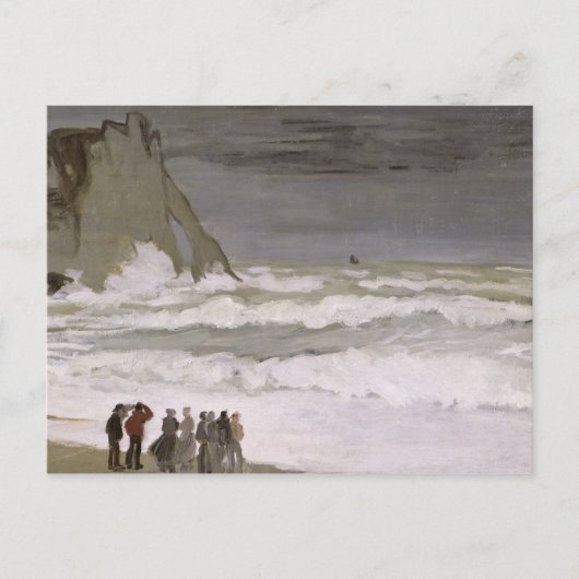 Claude Monet | Rough Sea at Etretat, 1868-69 Postkarte (Vorderseite)