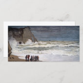 Claude Monet - Rough Sea at Etretat Dankeskarte (Vorne/Hinten)