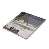 Claude Monet - Rough Sea at Etretat Fliese (Seite)