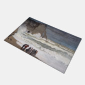 Claude Monet - Rough Sea at Etretat Fußmatte (Schrägansicht)