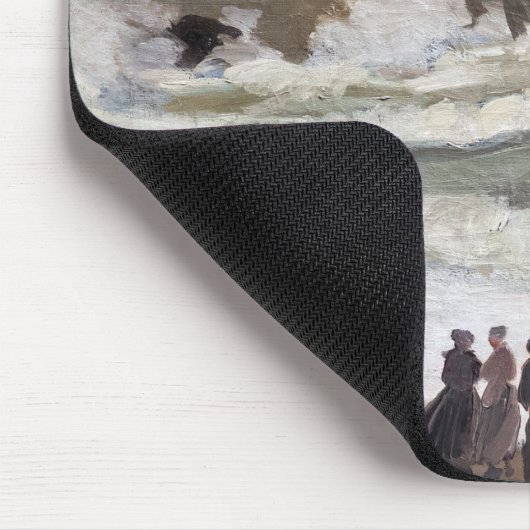 Claude Monet - Rough Sea at Etretat Mousepad (Ecke)